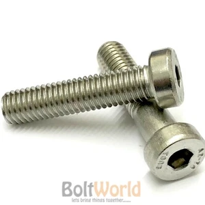 A2 STAINLESS STEEL LOW HEAD SOCKET CAP SCREWS, ALLEN KEY BOLTS HEX HEAD DIN 7984 - Picture 1 of 2