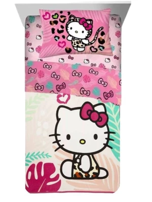 Sábanas dobles y tiradas para niños Hello Kitty "Wild Jungle" - W3147596362, W4790510102 Foto 1 de 4