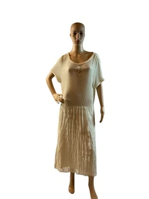 Женское винтажное длинное платье Sweet Soda размер 16 кремово-белое кружевное - Изображение 1 из 4