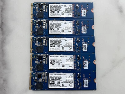 5 pcs Intel Optane Memory M10 SSD M.2 2280 MEMPEK1J016GAL 16GB PCIe 3.0x2 Xpoint - Image 1 of 4
