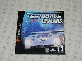 Sega Dreamcast Test Drive Le Mans Instruction Manual ONLY