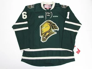 JOHN TAVARES OHL LONDON KNIGHTS GREEN CCM PREMIER 7185 HOCKEY JERSEY - Picture 1 of 3