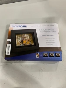 PhotoShare Friends and Family Smart Frame 8" Digital Photo Frame, Black - Picture 1 of 4