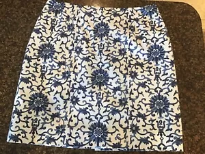 Neu ohne Etikett Ralph Lauren grünes ETIKETT Blumenrock in blau und weiß Größe 6 P - Bild 1 von 4
