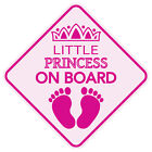 LITTLE PRINCESS ON BOARD Baby Sign 5'x5' Sticker Decal Buy2Get3rdFREE Made in US