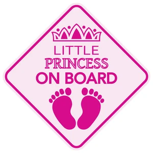 LITTLE PRINCESS ON BOARD Baby Sign 5"x5" Sticker Decal Buy2Get3rdFREE Made in US - Picture 1 of 1