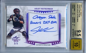 2019 Adley Rutschman Leaf Trinity Purple Spectrum AAR1 BGS Gem Mint 9.5 SP 3/5 - Picture 1 of 3