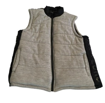 Marc Ecko Vest Men XL Gray Cut & Sew Pullover Sleeveless Full Zip Heavyweight - Image 1 of 4