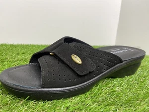Flexus by Spring Step Women's Flat Sandal KEA-BS Black Size 42 EU ( 10.5-11 US) - Foto 1 di 12