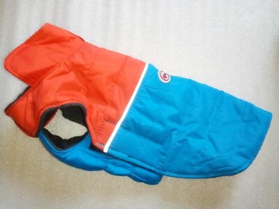 MARKENLOS Hund Winterjacke Wintermantel blau - rot Hundemantel Hundejacke