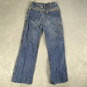 VINTAGE Hash Jeans Damen 28 Wide Leg Flare Buckle Back Made in USA 70s Carpenter - Bild 1 von 12