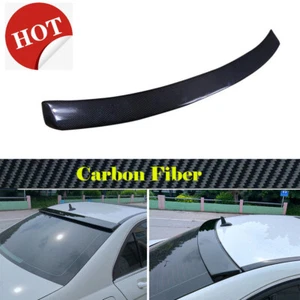 For Benz W204 C200 C300 C350 C63 4D 08-13 Rear Roof Spoiler Wing Carbon Fiber - Foto 1 di 12