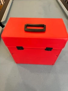 Red 50 Vinyl LP 12" Record DJ Storage Flight Carry Case - Photo 1/6