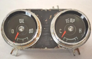 1957-1958 Dodge Oil & Temperature Dash Gauge Instrument Cluster & Housing, OEM - Picture 1 of 6