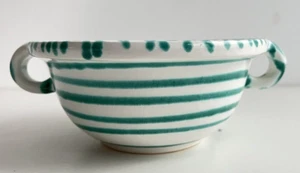 Gmundner Keramik grün geflammt Weitling Schüssel 17 cm GK101 (2401DM26) 06/25 - Foto 1 di 3