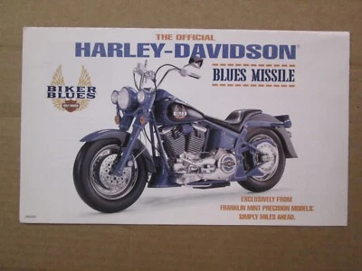 Franklin Mint Brochure Harley Davidson Blues Missile Motorcycle - Изображение 1 из 2