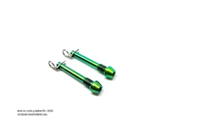 Pasadores de pastillas de titanio VERDE para pinzas de freno hidráulicas Sram Red Force Etap AXS - Imagen 1 de 2