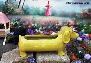 PLANTADORA DE CERÁMICA PARA PERROS DACHSHUND - ¡ECHA UN VISTAZO A TU ARREGLO FLORAL! - Imagen 1 de 13