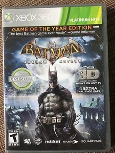 Batman: Arkham Asylum Game of the Year Edition (Xbox 360, 3D) FAST  SHIPPING - Picture 1 of 3