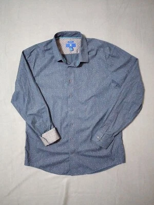  Egara синий клетку рубашка не железо Flip манжеты платье рубашка мужская XLT - Изображение 1 из 4