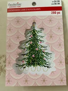 RECOLLECTIONS NEW HOLIDAY GALA STICKER BOOK 280 PC 12 SHEET SHABBY CHIC HOLIDAY - Picture 1 of 13