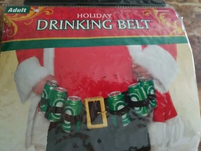 Cinturón para beber Navidad adulto talla negro se adapta a 6 latas de cerveza #9 Foto 1 de 2