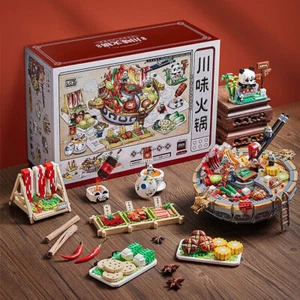Creative LOZ Hot Pot Building Block Sets Sichuan Style City IDEAS Delicious Food - Picture 1 of 26