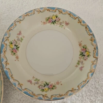 Beautiful Vtg Sampy Japan Porcelain Gloria Floral Cereal Dinner Bowls Set of 2 Foto 1 de 4