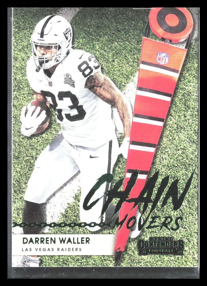 Darren Waller 2021 Panini Contenders #CM-DWA    Chain Movers Emerald - Image 1 of 2