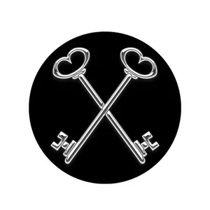 Schatzmeister gekreuzter Schlüssel Freimaurer Autoaufkleber - [5" Durchmesser] - Bild 1 von 1