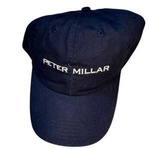 Gorra de golf Peter Millar azul ajustable logotipo deletreado golfista papá NUEVO regalo - Imagen 1 de 4