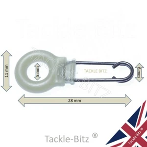 Anillos para plataforma de carrera de aparejo de pesca de carpa clips deslizantes giratorios enlaces rápidos conectores - Imagen 1 de 5