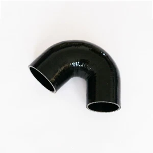 Black 135 degree 4" 102 mm Elbow Silicone Coupler Hose Tubro Intercooler Pipe - Picture 1 of 4