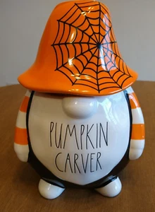 NEU Rae Dunn Halloween PUMPKIN SCHNITZER Zwerg Kanister Keks Süßigkeiten Glas - Bild 1 von 13