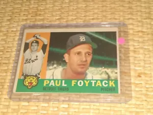 1960 Topps Baseball Card #364 Paul Foytack vintage original Detroit tigers - Picture 1 of 2