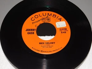 Country 45 Jonny Cash - The Wind Changes / Red Velvet On Columbia - Picture 1 of 3