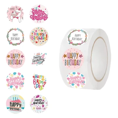 Happy Birthday Stickers 40 Pack 10 Type Variety Decal Waterproof - US Seller - Image 1 of 3