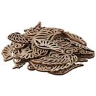 80pcs Wings Wooden Patches Wooden Cutout Charm Blank  DIY Craft Accessories