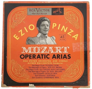 Ezio Pinz~Mozart Operatic Arias (RCA, 1951) 45 RPM Red Vinyl Set of 4(Italian) - Picture 1 of 10