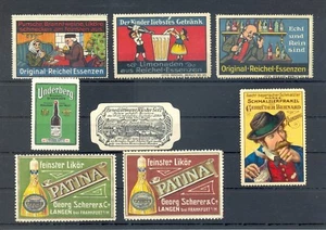 PLAKATMARKEN=GETRÄNKE ALKOHOL WEIN WEINLIKÖR LIKÖR--8 ST.--F/VF--@31 - Bild 1 von 1