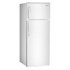 Premium 7.4 Cu Ft Top Freezer Compact Refrigerator Color White Glass Shelves photo