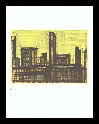 Litografía Bernard Buffet 1967 62 "Nueva York X (Midtown - Edificio Pan Am) Foto 1 de 2