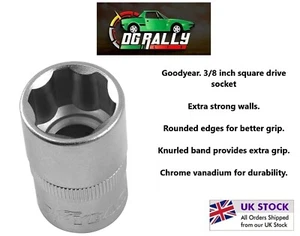 Goodyear 3/8" Drive Standard Shallow Square Metric Socket 12mm Genuine Quality - Picture 1 of 1