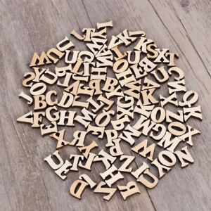 Patchwork Unfinished Wooden Letters Wood Sign Cutting Discs Tile Alphabet