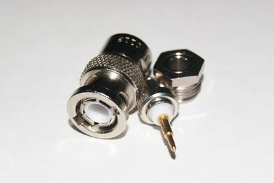 *NEW* Trompeter PL20-21 BNC Male Wrench-Crimp (Clamp) RF Connectors for RG-303 - Image 1 of 2