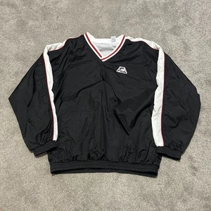 Chaqueta cortavientos suéter de golf vintage FILA 90s negra con cuello en V para hombre talla XL - Imagen 1 de 5