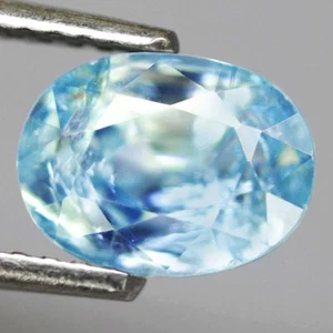 2,95 ct. Pietra Preziosa Naturale Zircone Verdastro Blu Ovale Riscaldato Cambogia Ravishing! - Foto 1 di 7
