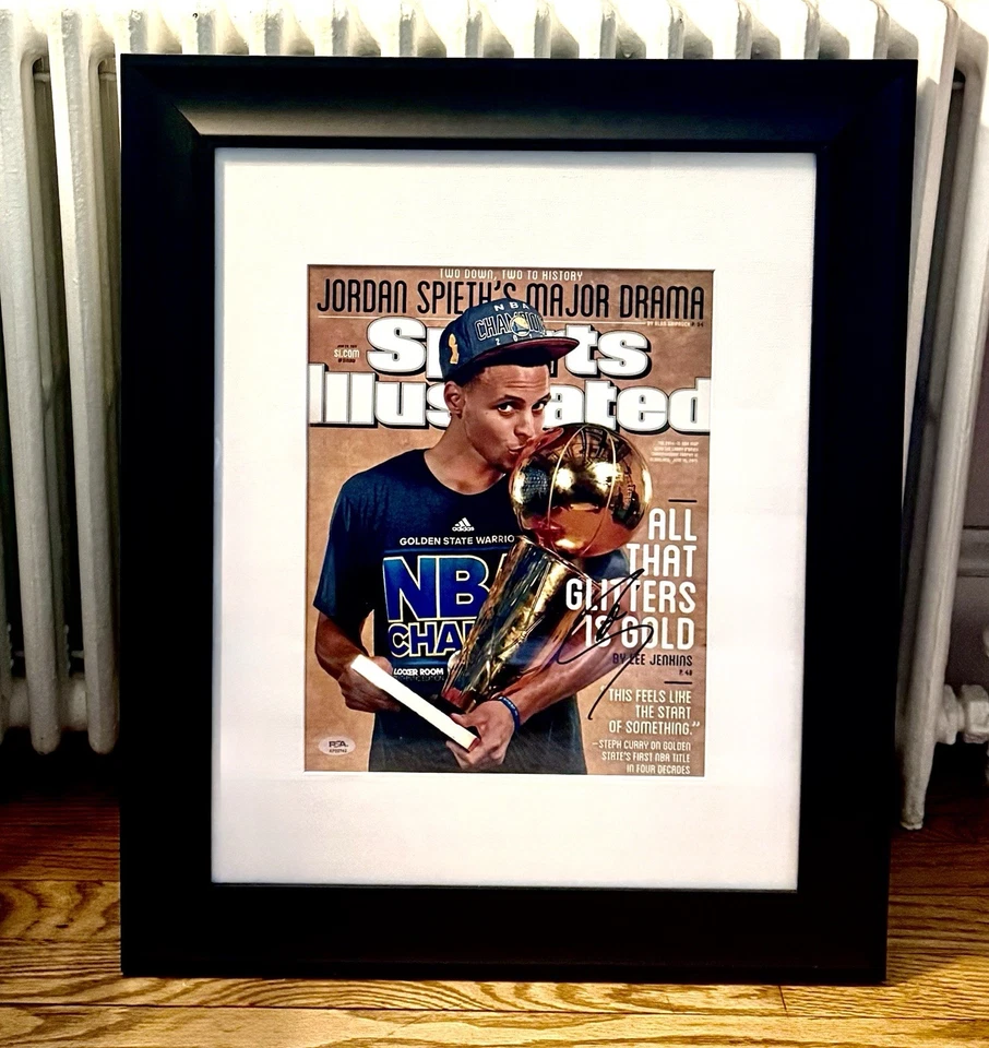 Stephen Curry Auto Golden State Warriors NBA 11x14 Sports Illustrated * PSA COA - Image 1 of 2