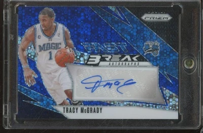 2024-25 Panini Prizm TRACY MCGRADY Auto Fast Break Blue Disco/49 Magic JZ1 Foto 1 de 2