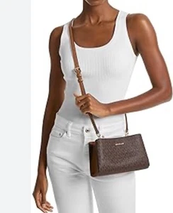 Michael Kors Ruthie SM Xbody Crossbody Bag Womens Small Brown Husk Purse New - Picture 1 of 7
